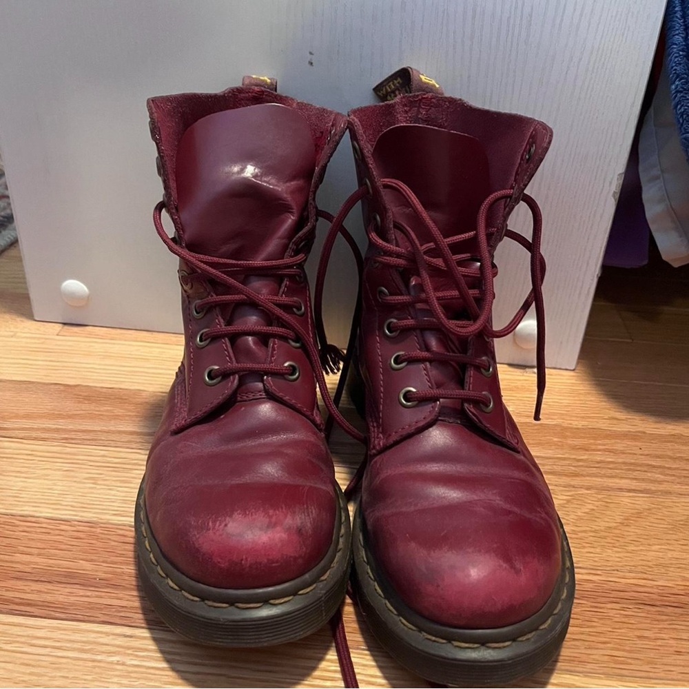 Dr. Martens 1460 Pascal Red Oxblood Combat Boots